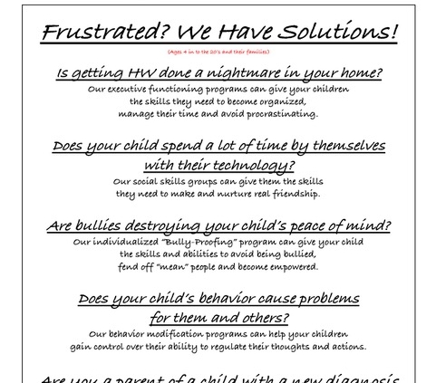 Frustrated we have solutions